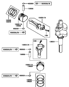 Part Location Diagram of KM-13029-7005 MTD Piston-Engine L,0.50